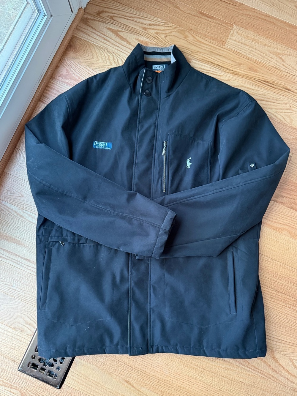 Polo Ralph Lauren Black Utility Work Jacket Coat Quilted Lined Mens 4XL